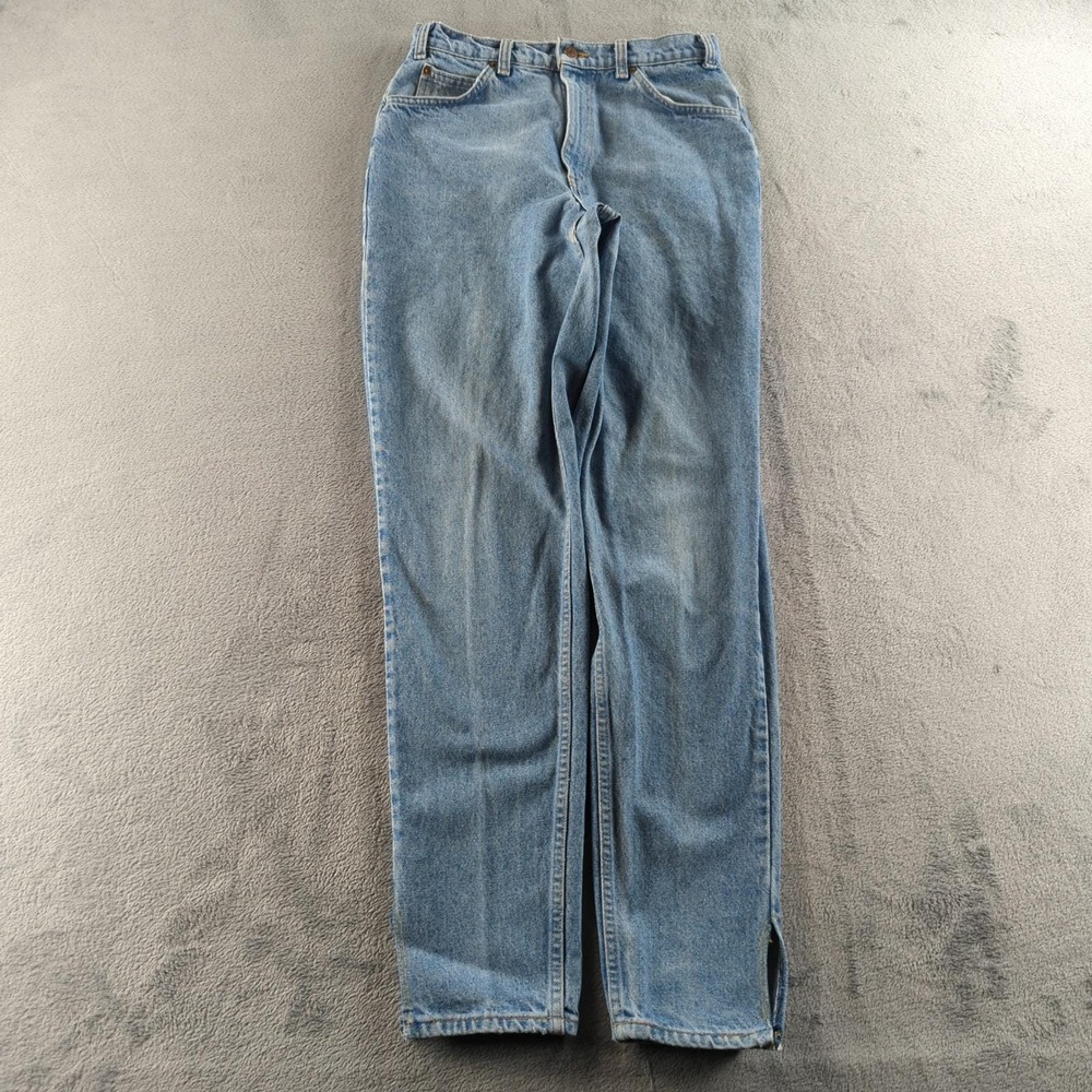 Vintage 90s Levis Jeans Size 14 (Fits 28x33) Blue Light Wash Straight Orange Tab - Picture 2 of 14